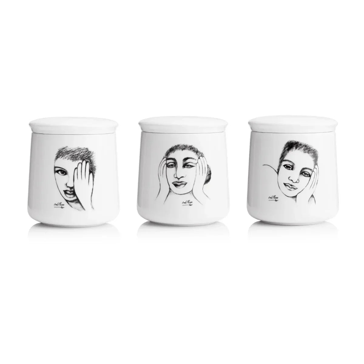 Canister Set of 3 — Sketchbook Mix