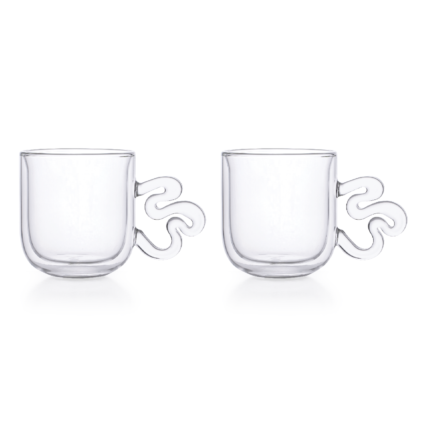 Double Wall Mug Medium Set — Quicksilver