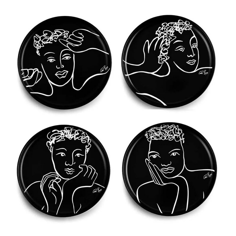 Dinner Plate Set of 4 — Sketchbook Black